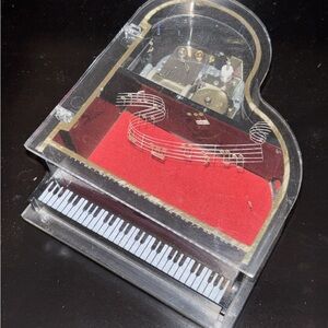 Clear Acrylic Grand Piano Music Box